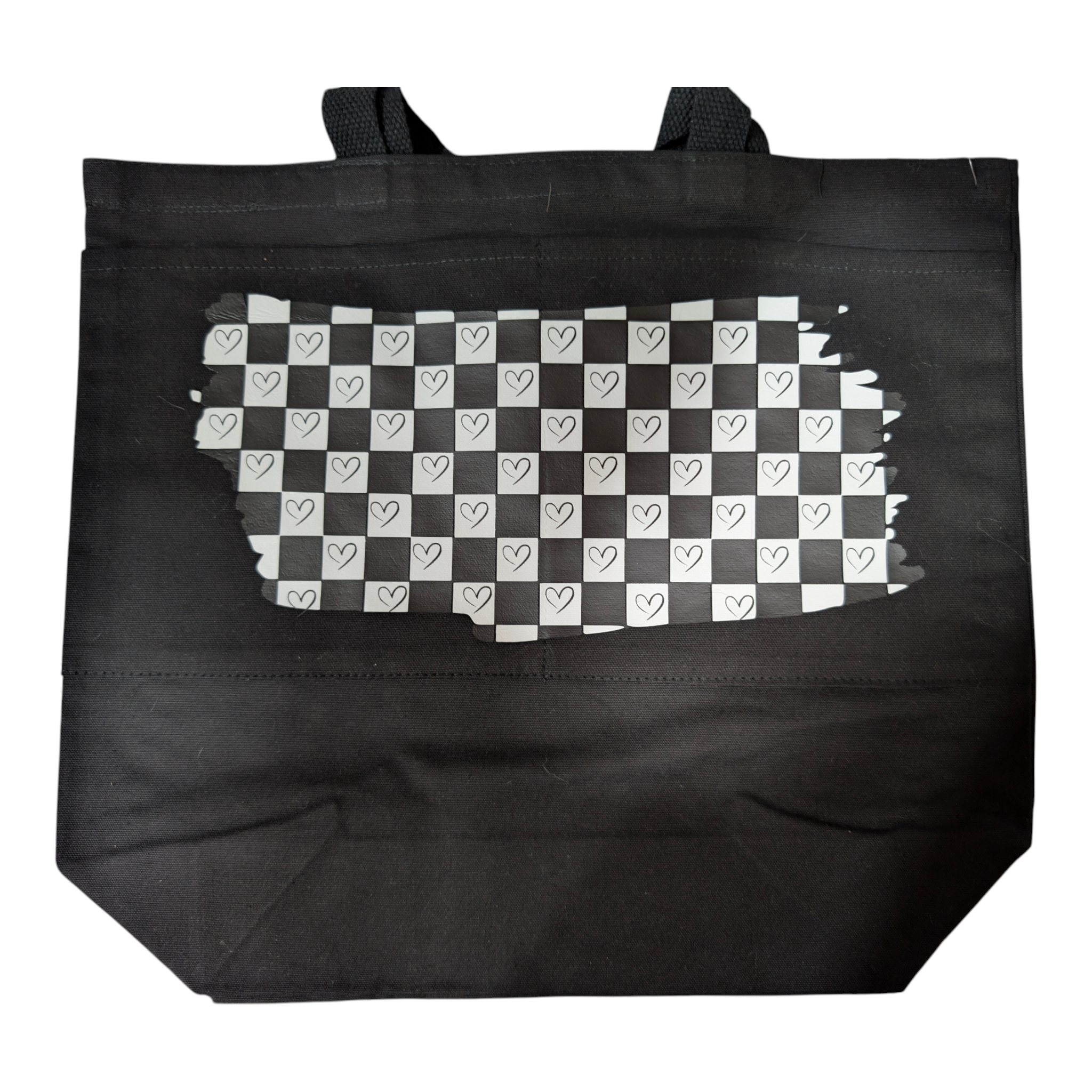 Checkerboard Canvas Overnight Bag
