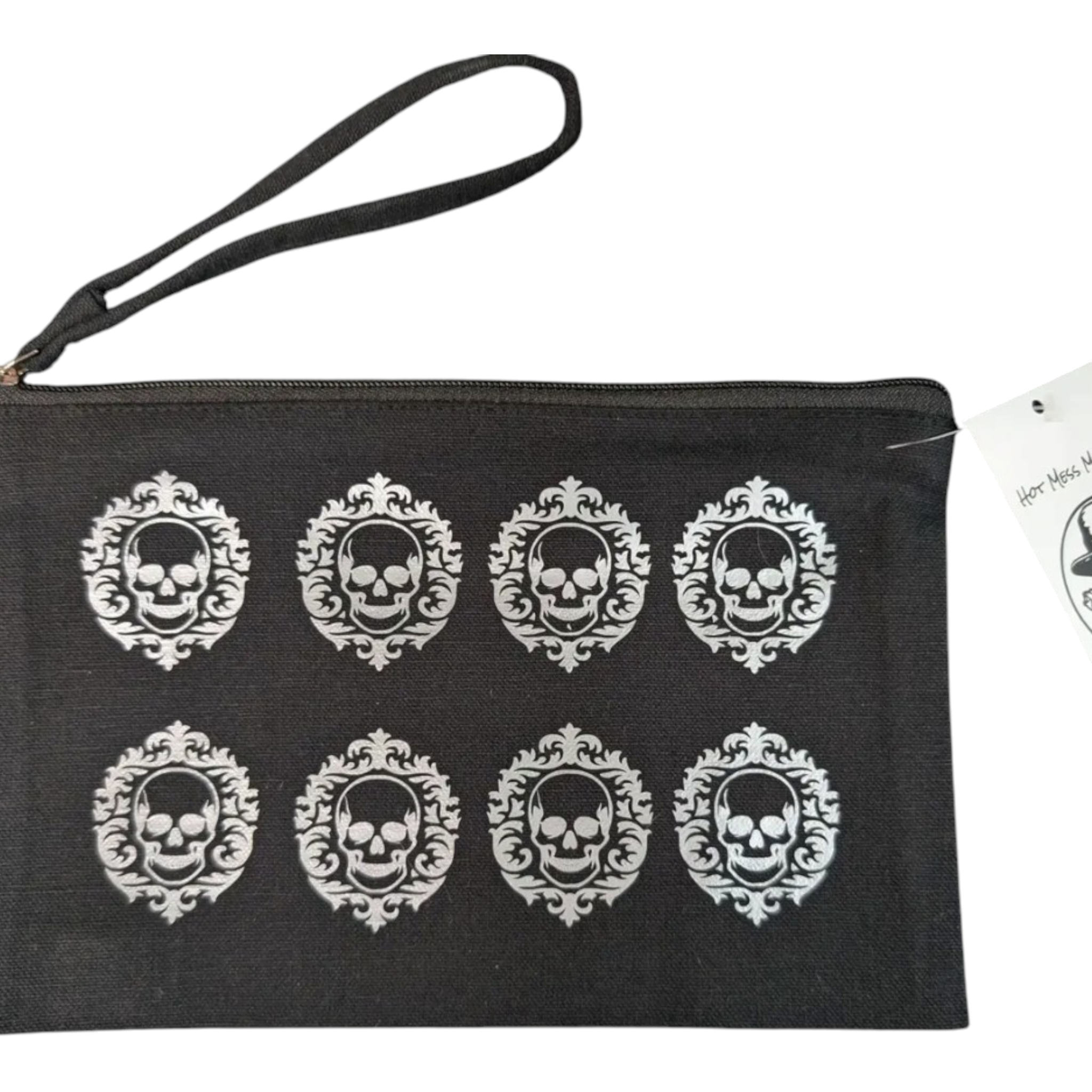Skull Wristlet Makeup Bag
