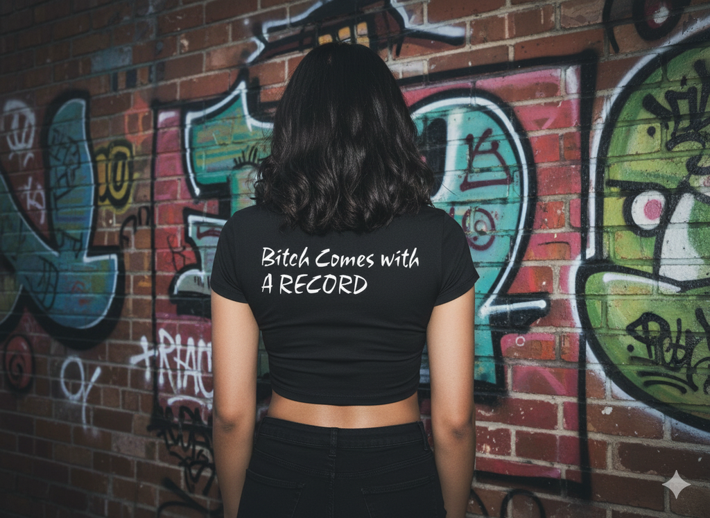 Crazy, Bitch Comes With A Record Crop Top