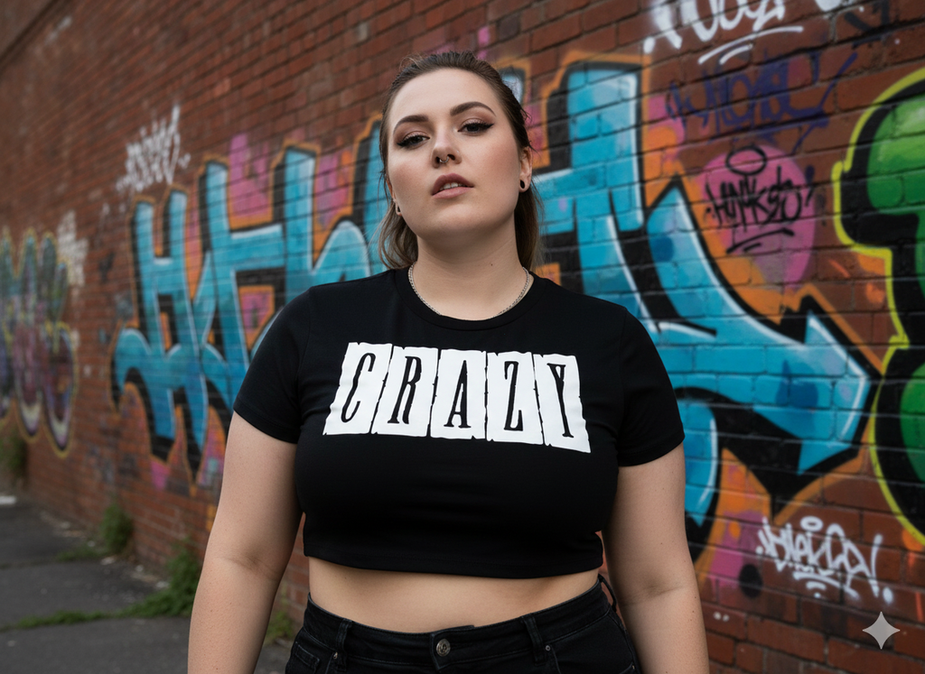 Crazy, Bitch Comes With A Record Crop Top