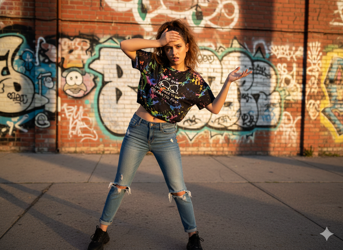 Little Bit Dramatic Tie-Dye Crop Top