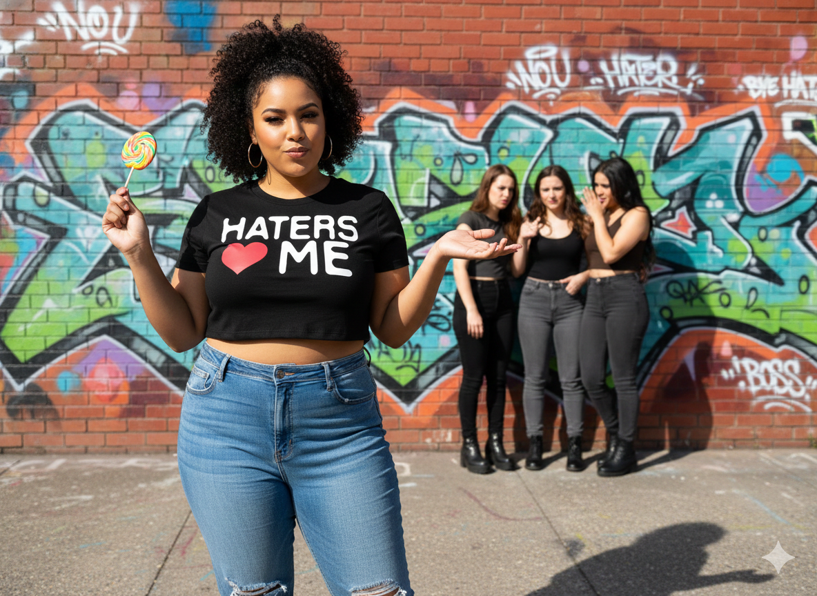 Haters Love Me Crop Top