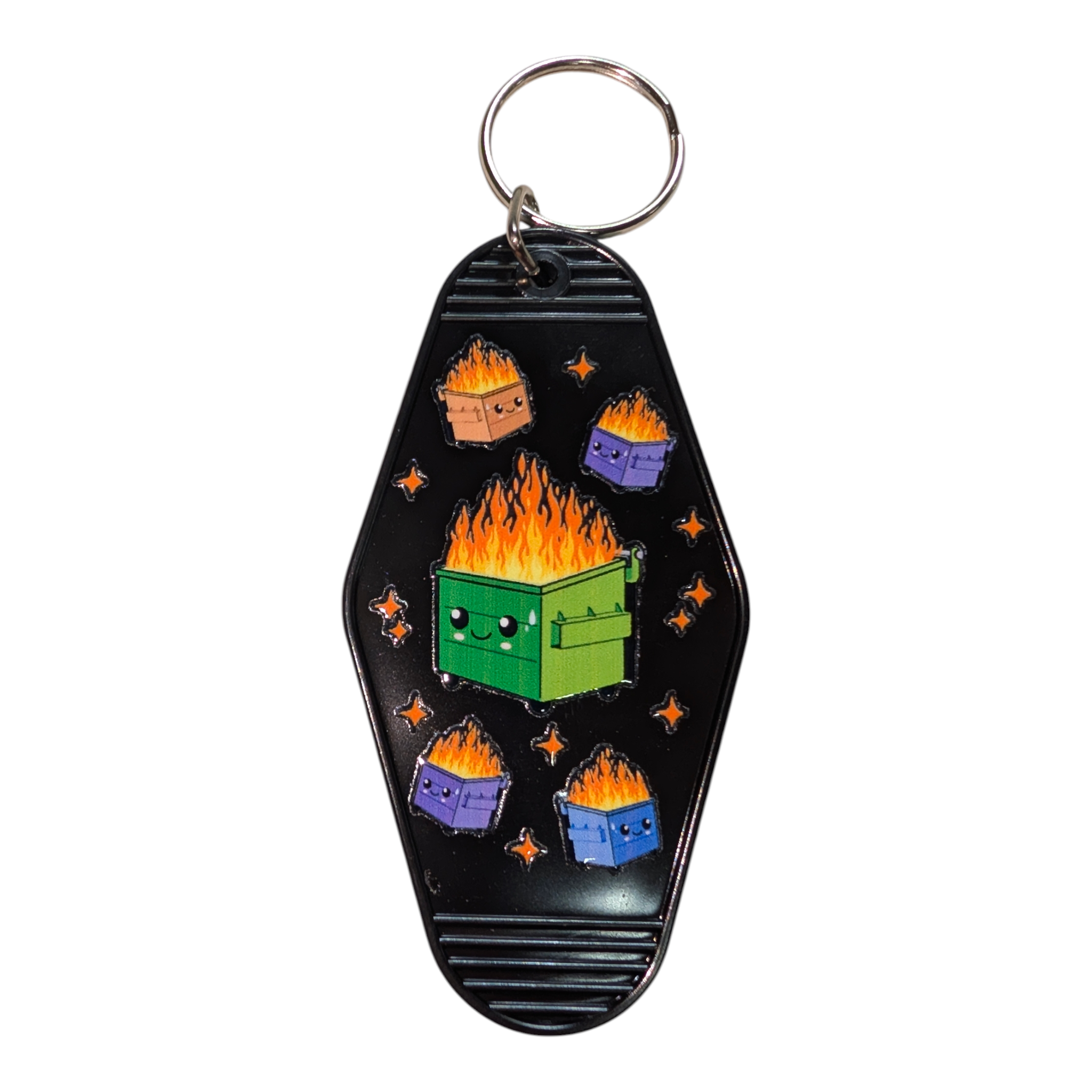 Hotel Keychain Dumpster Fire