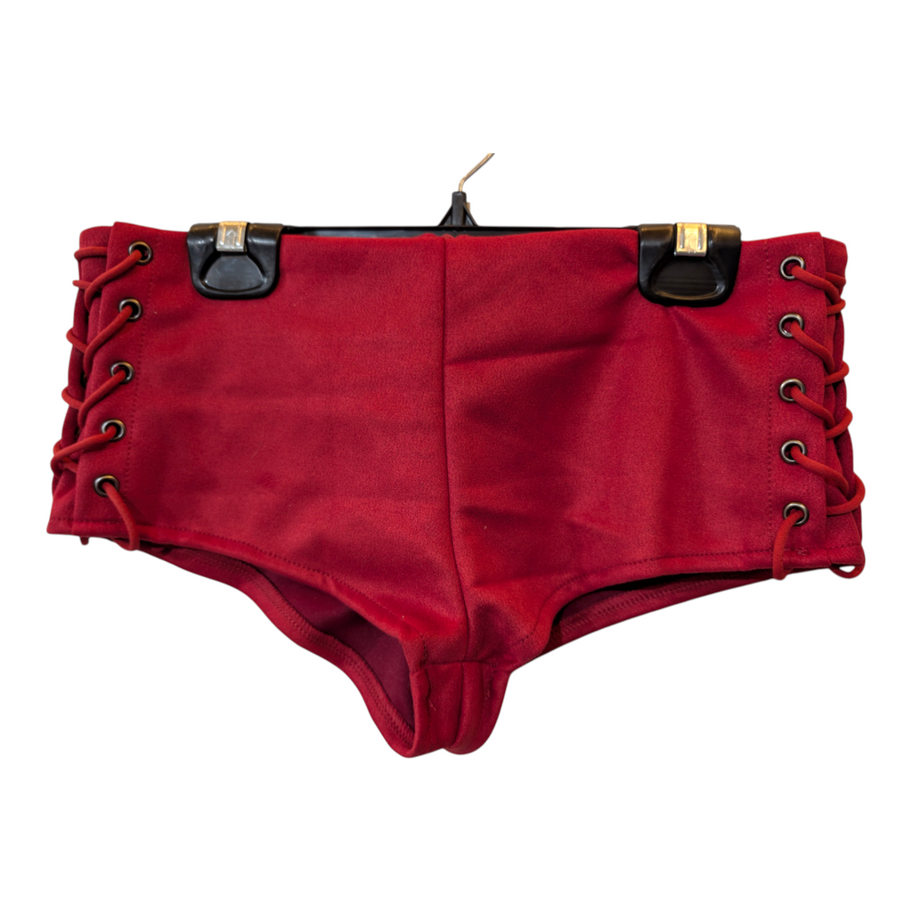 Red Suede Shorts