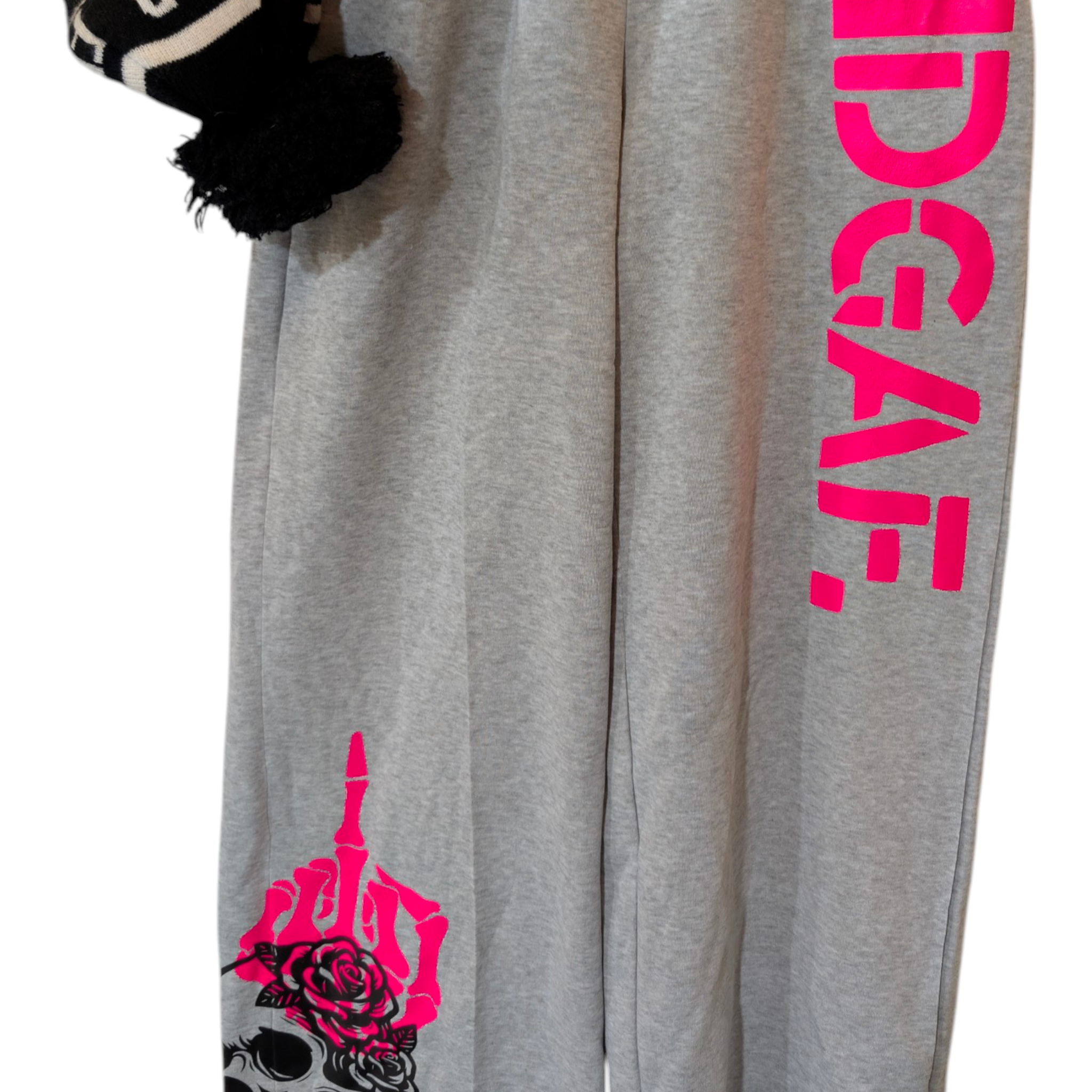 IDGAF Wide Leg sweatpants